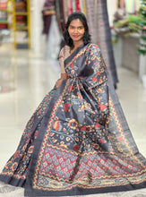 Kalamkari Digital Printed Semi Silk Sarees | JCL645