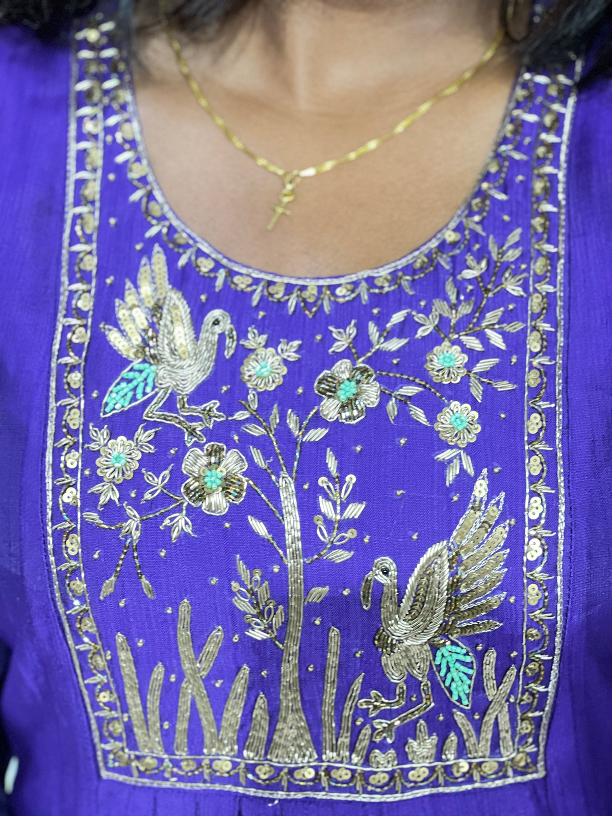 Hand Work Muslin Finish Kurta Set | SLM253