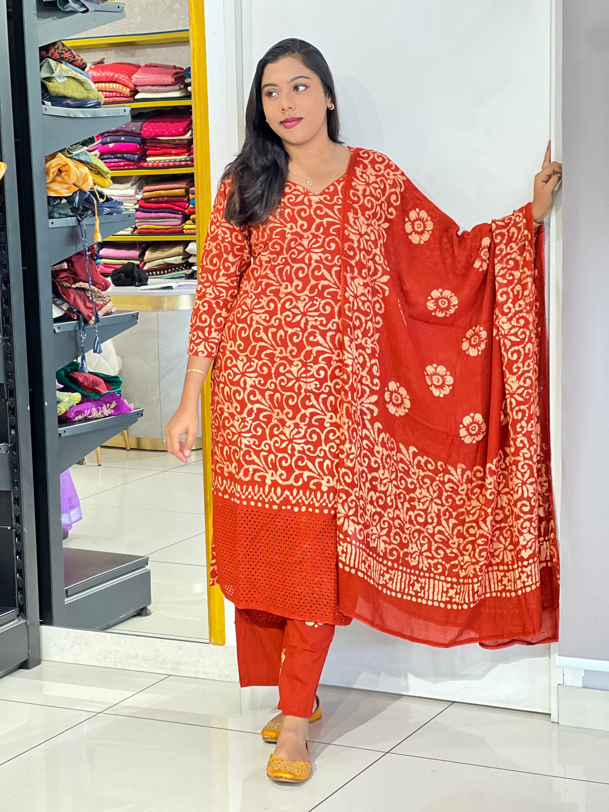 Batik Printed Cotton Kurta Set | SLM250
