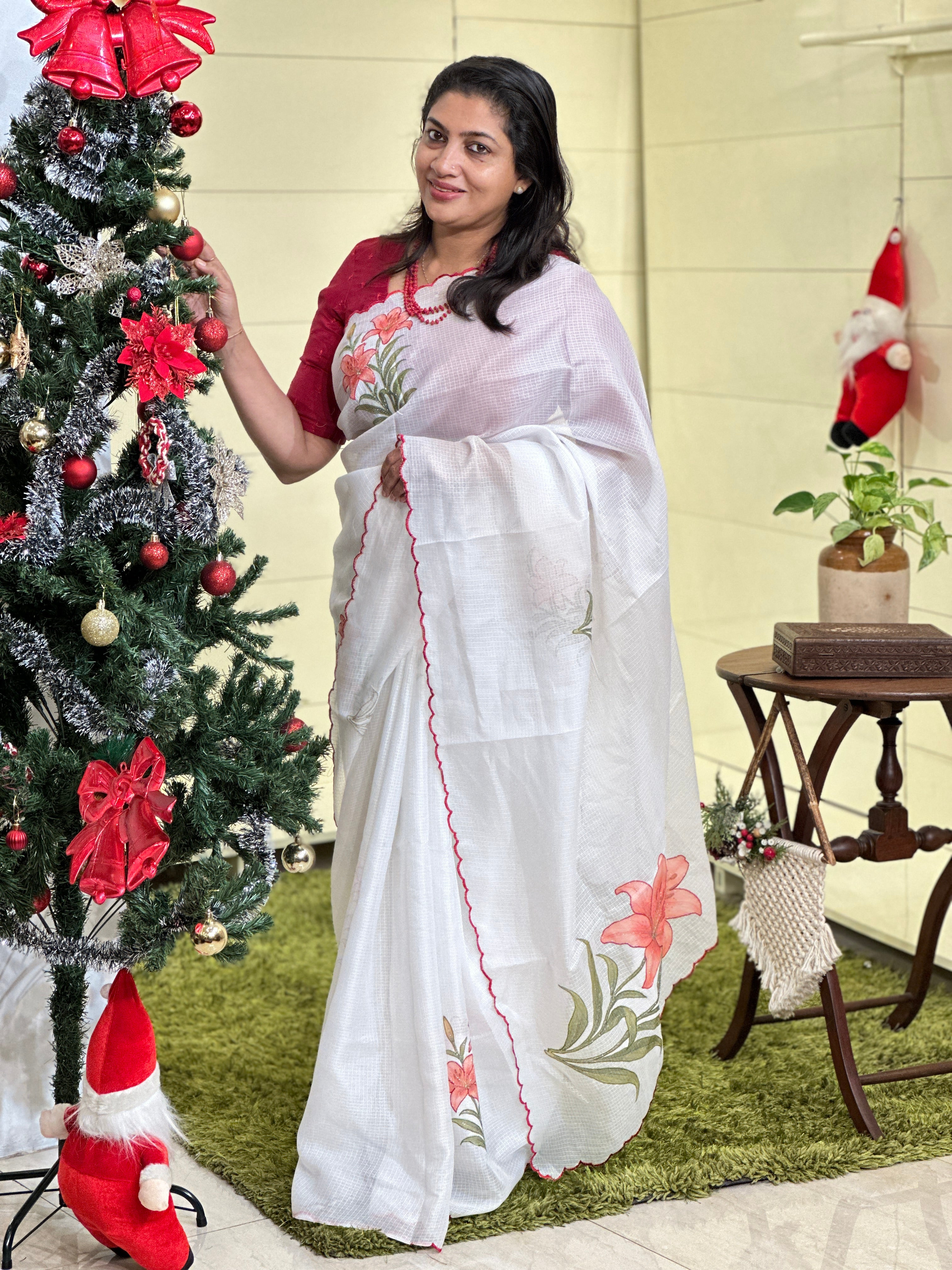 Floral Digital Printed Silky Kota Saree | HT306