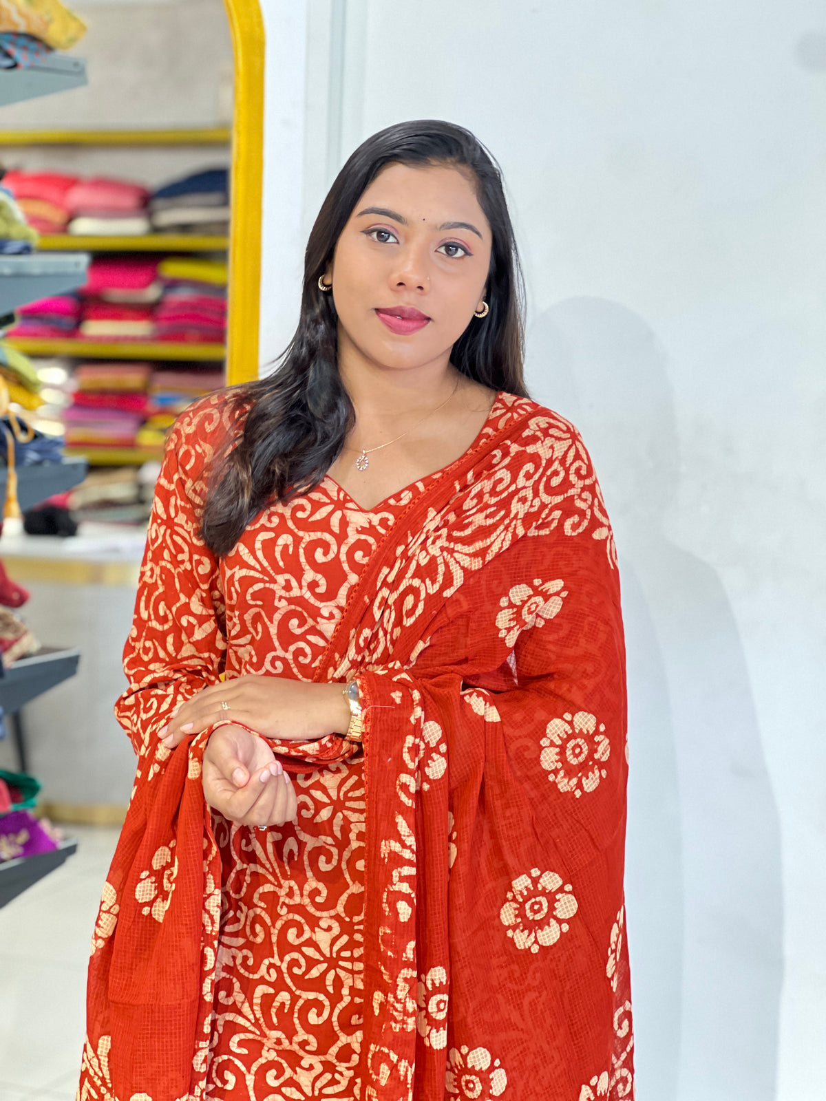 Batik Printed Cotton Kurta Set | SLM250