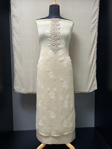 Embroidery With Lace Detailed Chiffon Salwar Set | SW2072