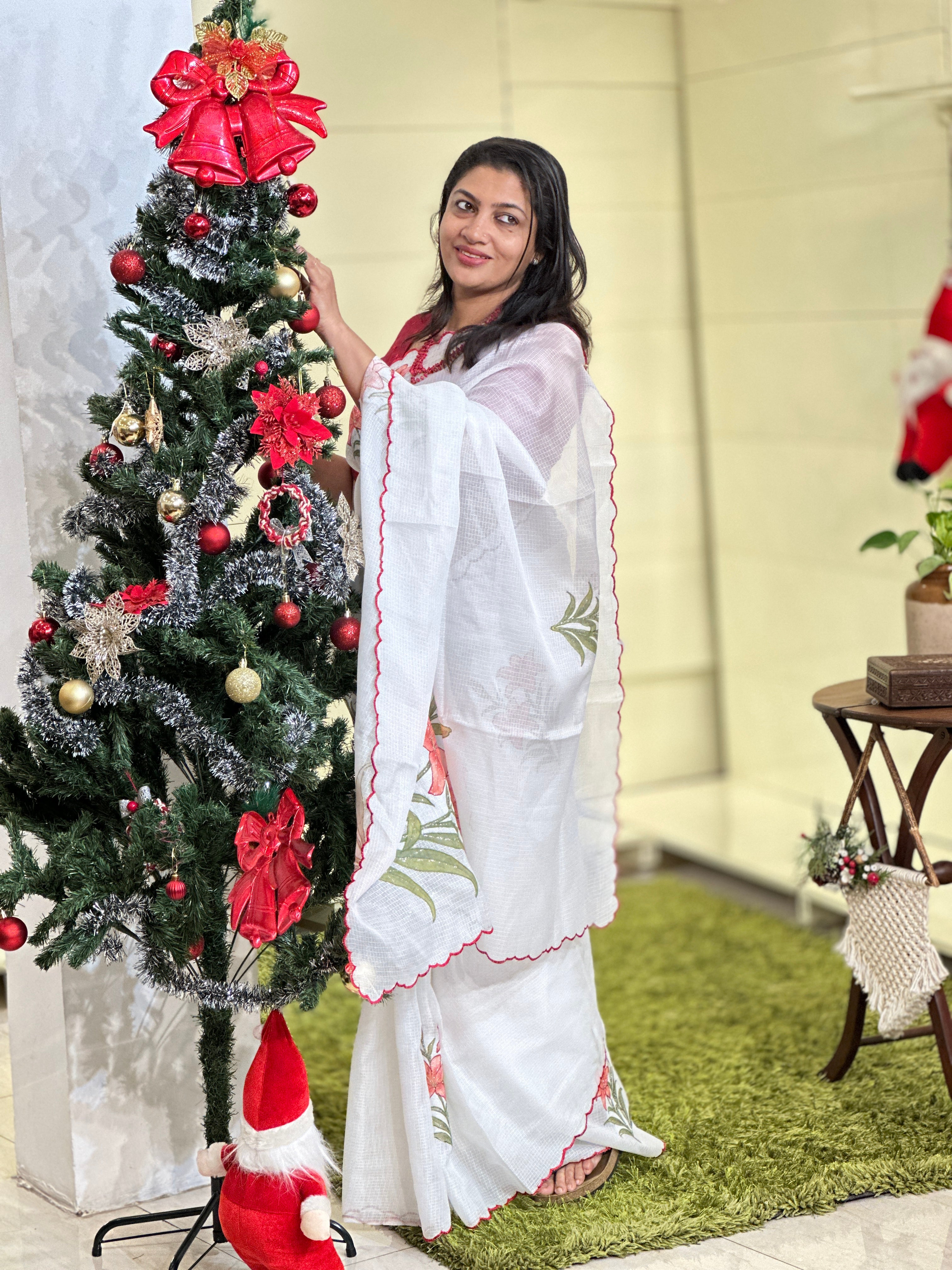 Floral Digital Printed Silky Kota Saree | HT306