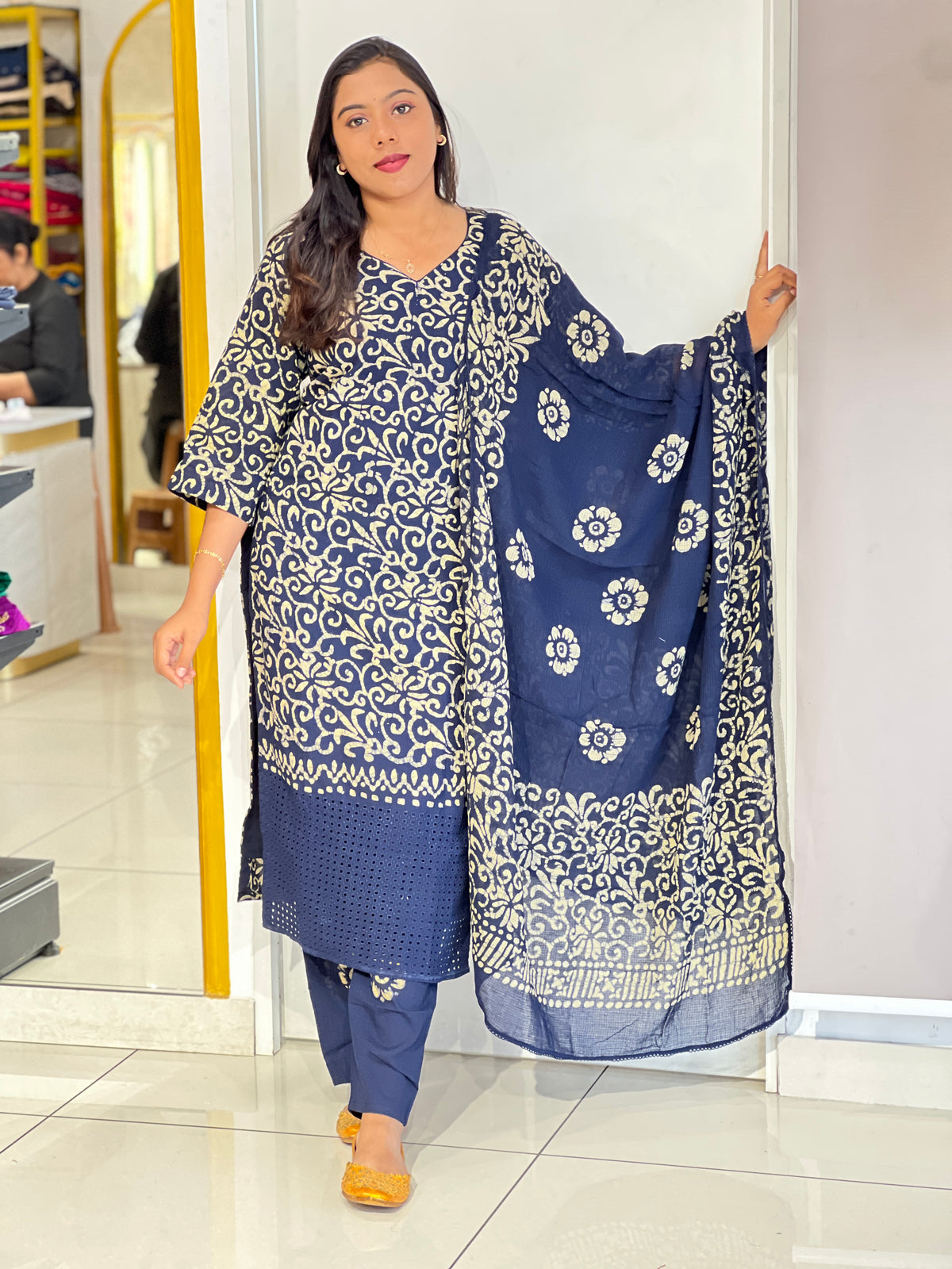 Batik Printed Cotton Kurta Set |  SLM248