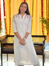 Machine Embroidery Semi Silk Kurta | TAL109