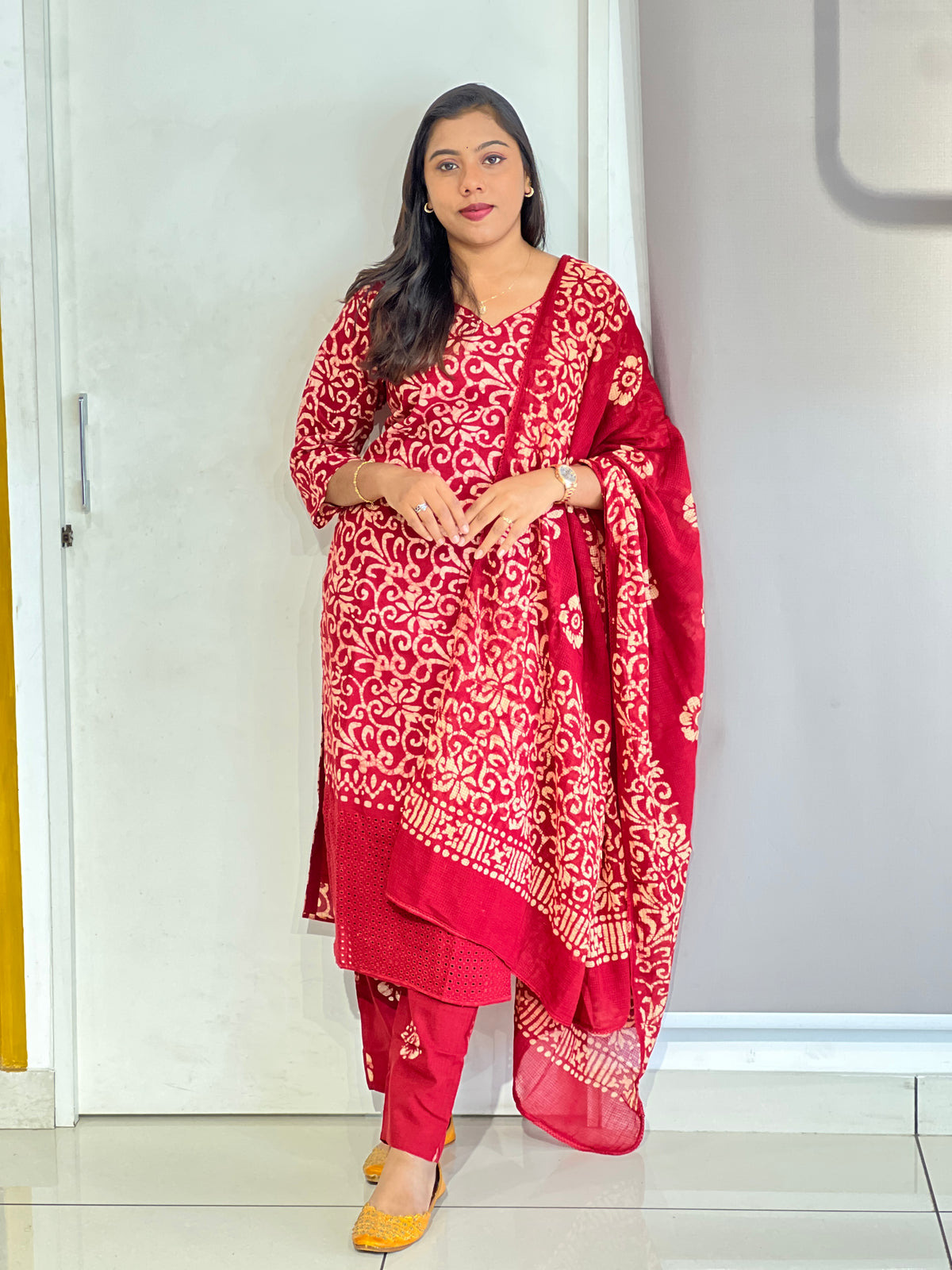 Batik Printed Cotton Kurta Set |  SLM249