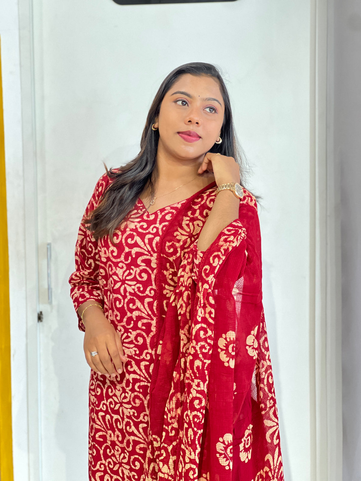 Batik Printed Cotton Kurta Set |  SLM249