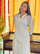 Machine Embroidery Semi Silk Kurta | TAL109