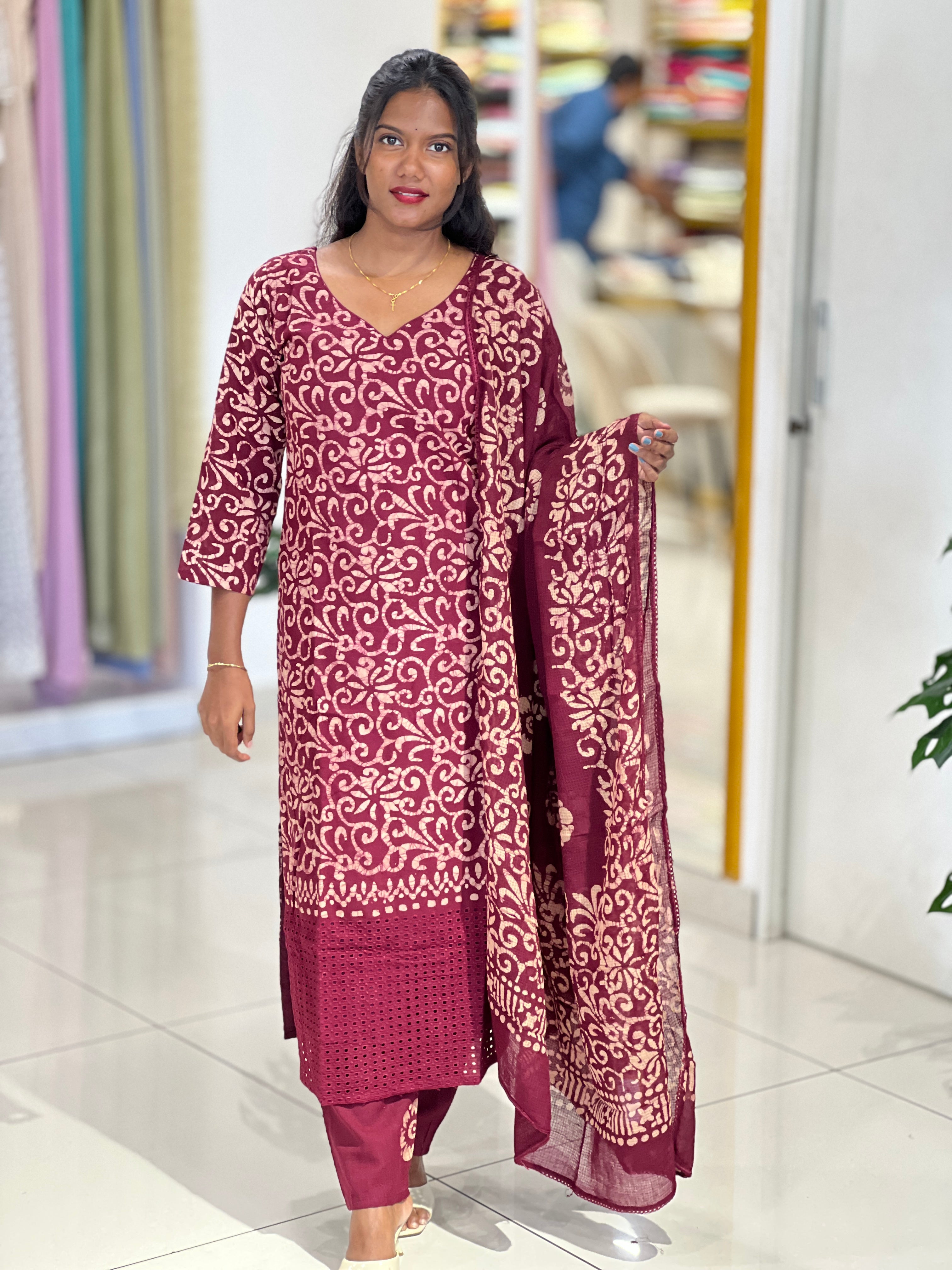 Batik Printed Cotton Kurta Set | SLM172