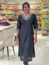 Machine Embroidery Semi Silk Kurta | TAL108