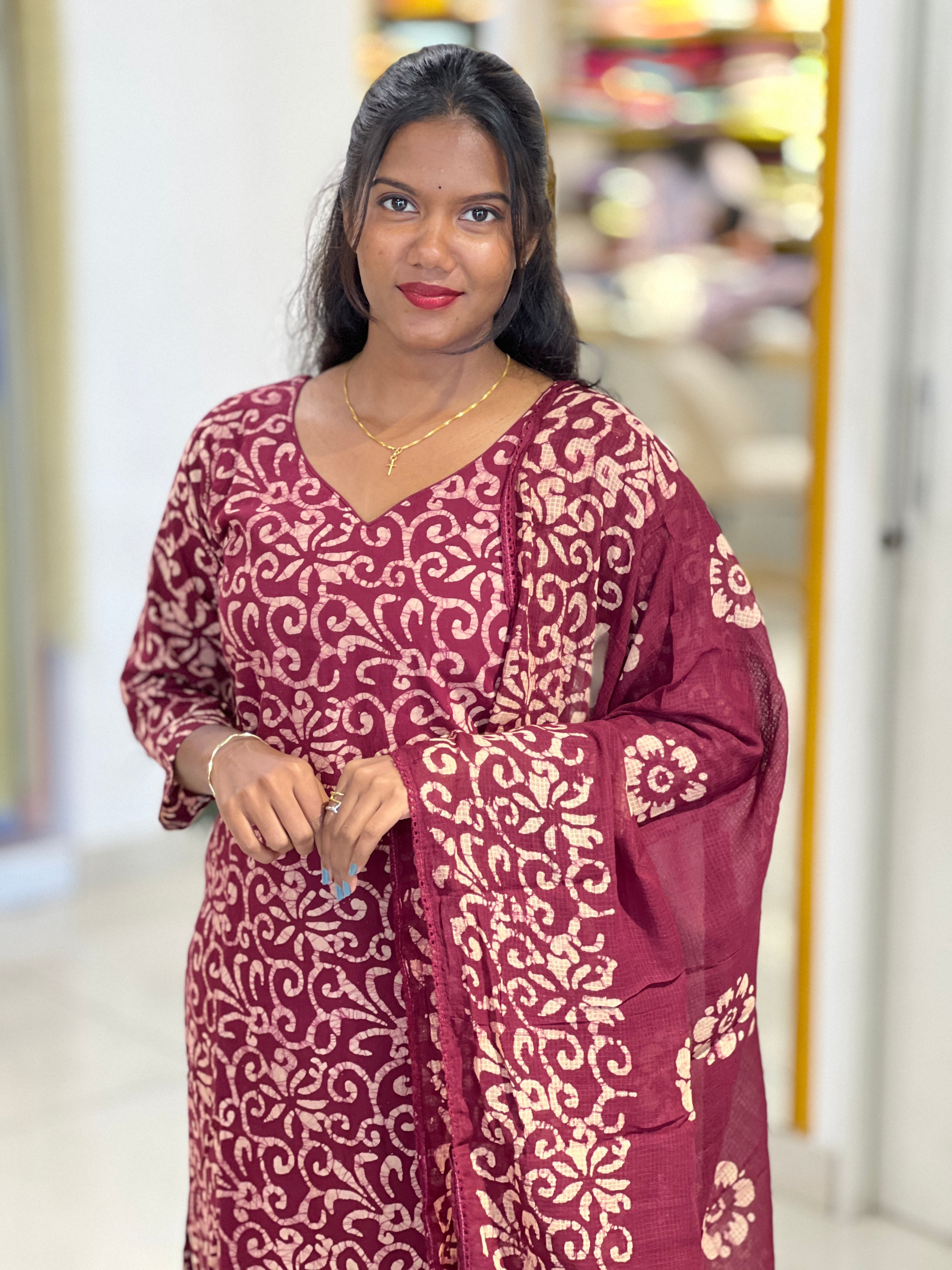 Batik Printed Cotton Kurta Set | SLM172