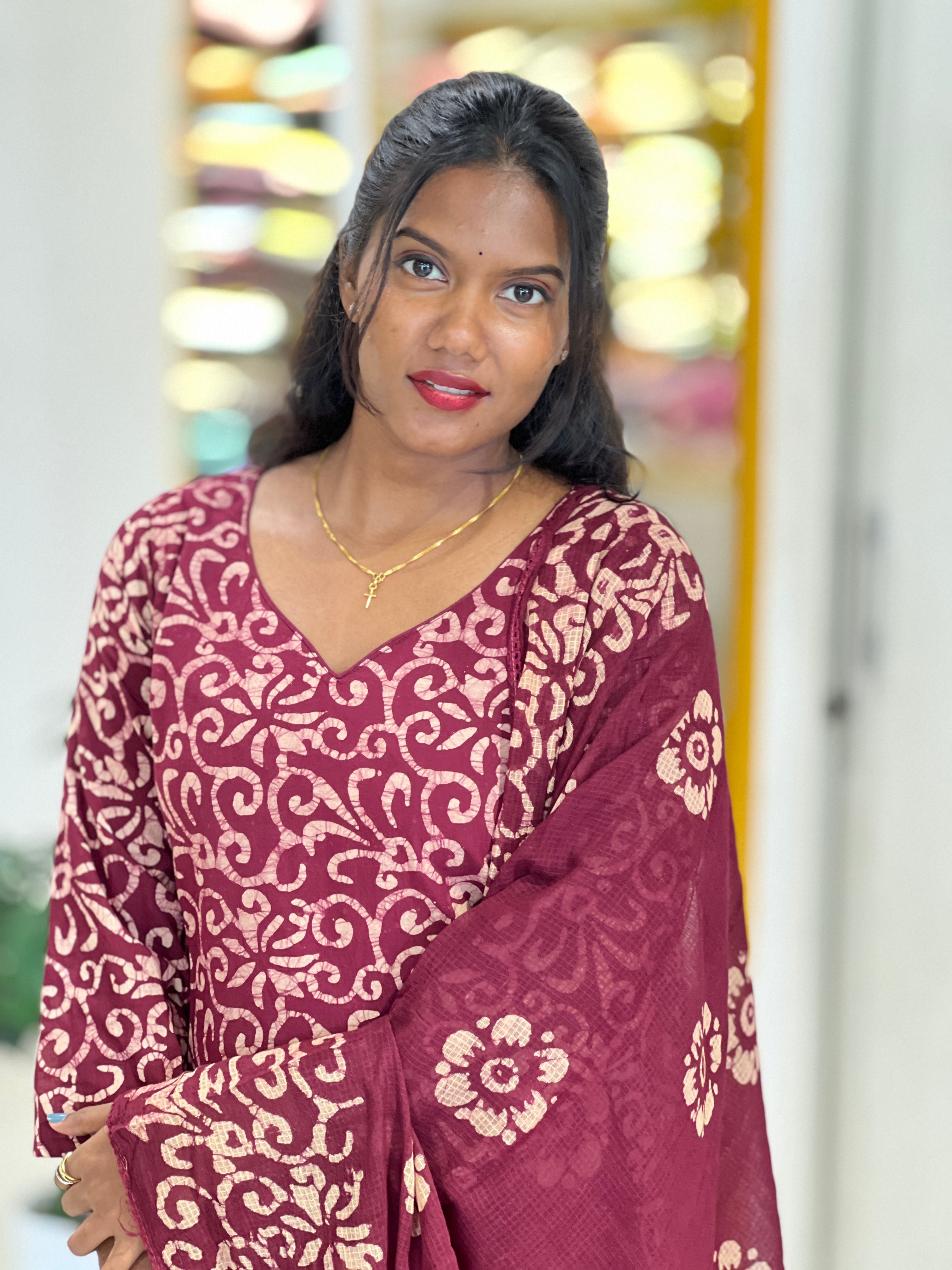 Batik Printed Cotton Kurta Set | SLM172