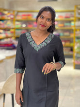 Machine Embroidery Semi Silk Kurta | TAL108