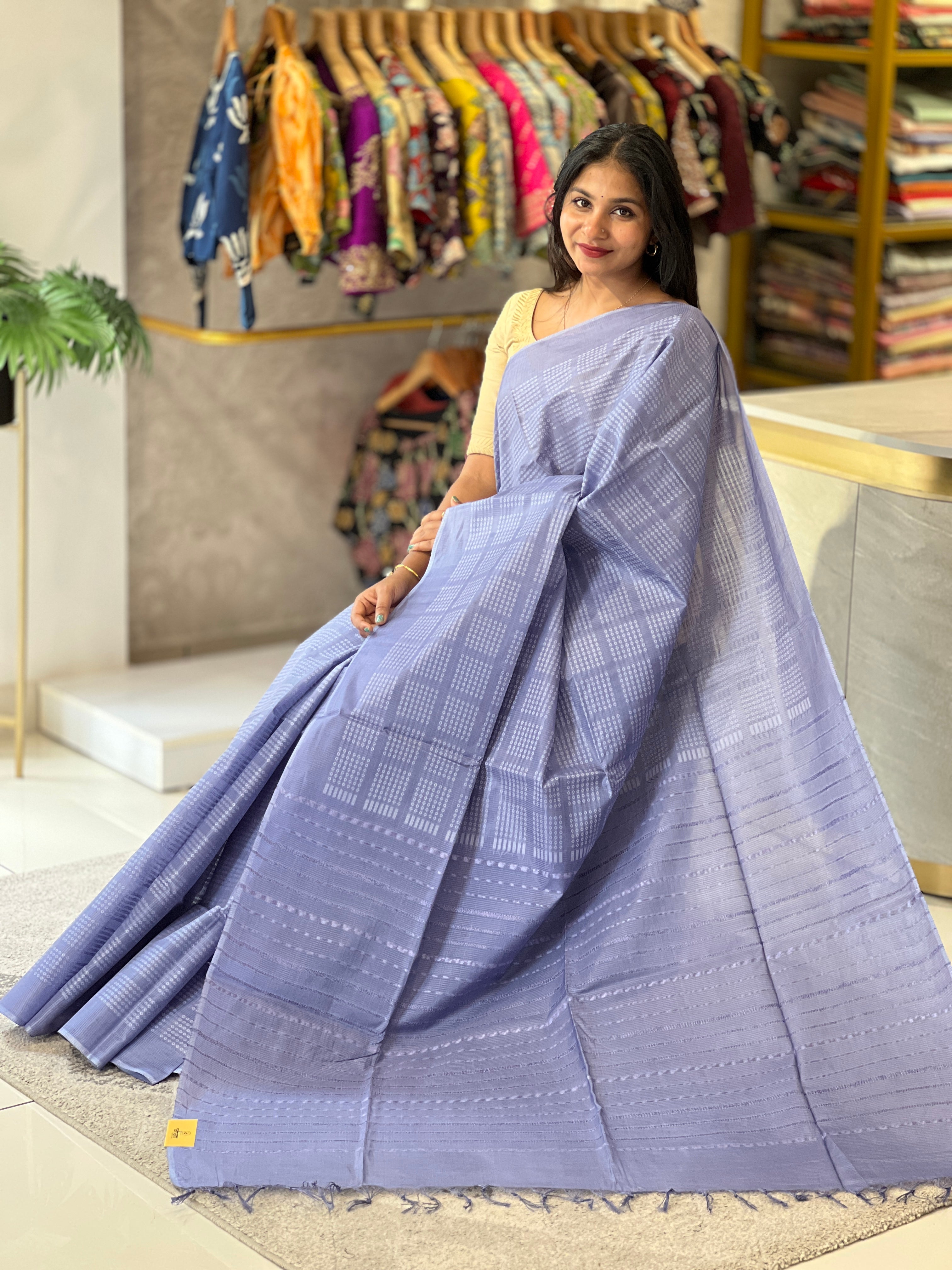 Thread Weaving Tussar Finish Saree | PNS135