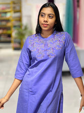 Machine Embroidery Cotton Blended Kurta | TAL115