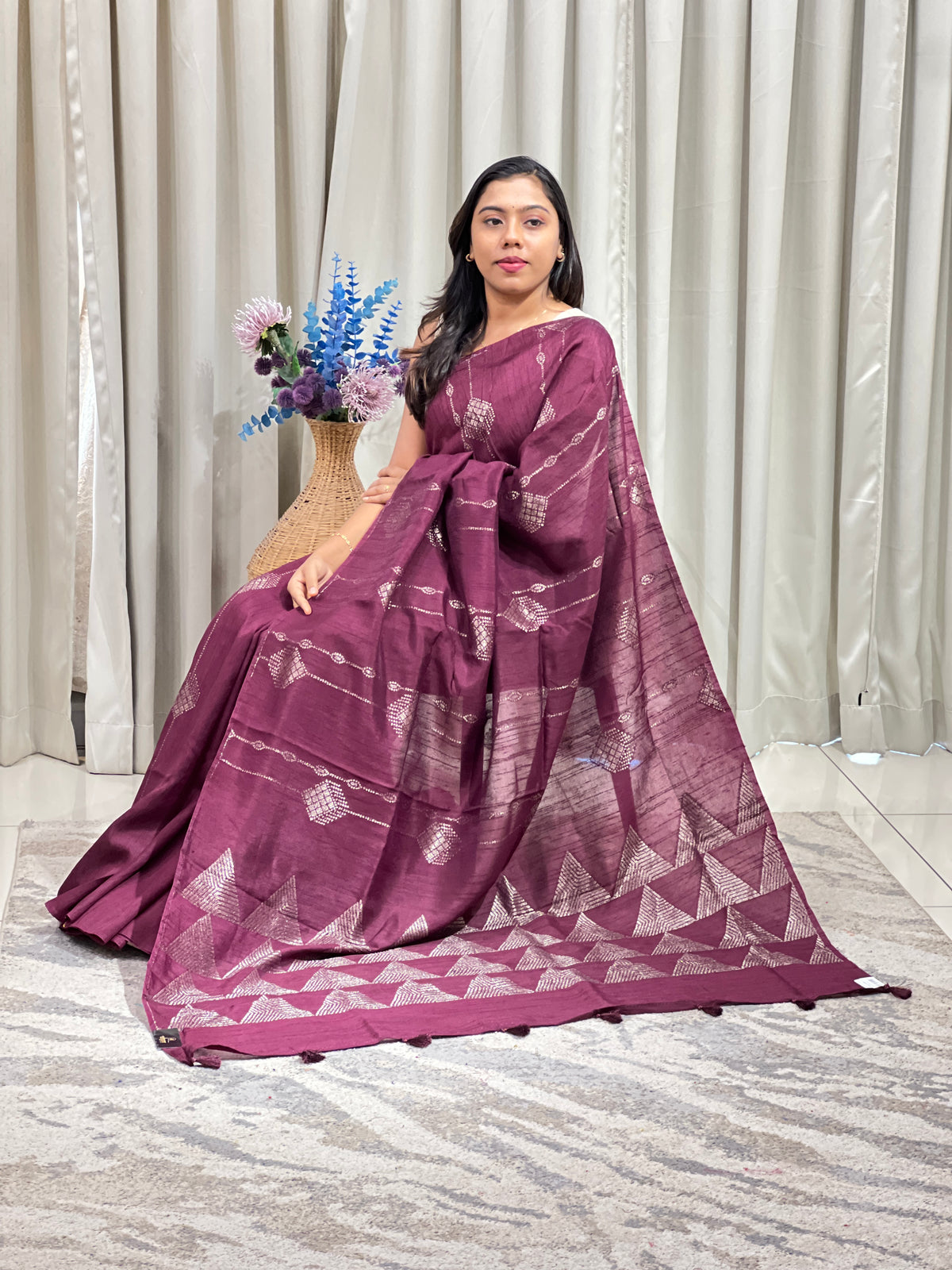 Banarasi Weaved Pattern Tussar Finish Saree | YNG1708
