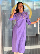 Machine Embroidery Cotton Blended Kurta | TAL115