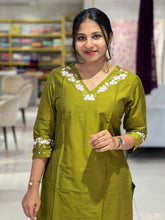 Machine Embroidery Semi Silk Kurta | TAL113