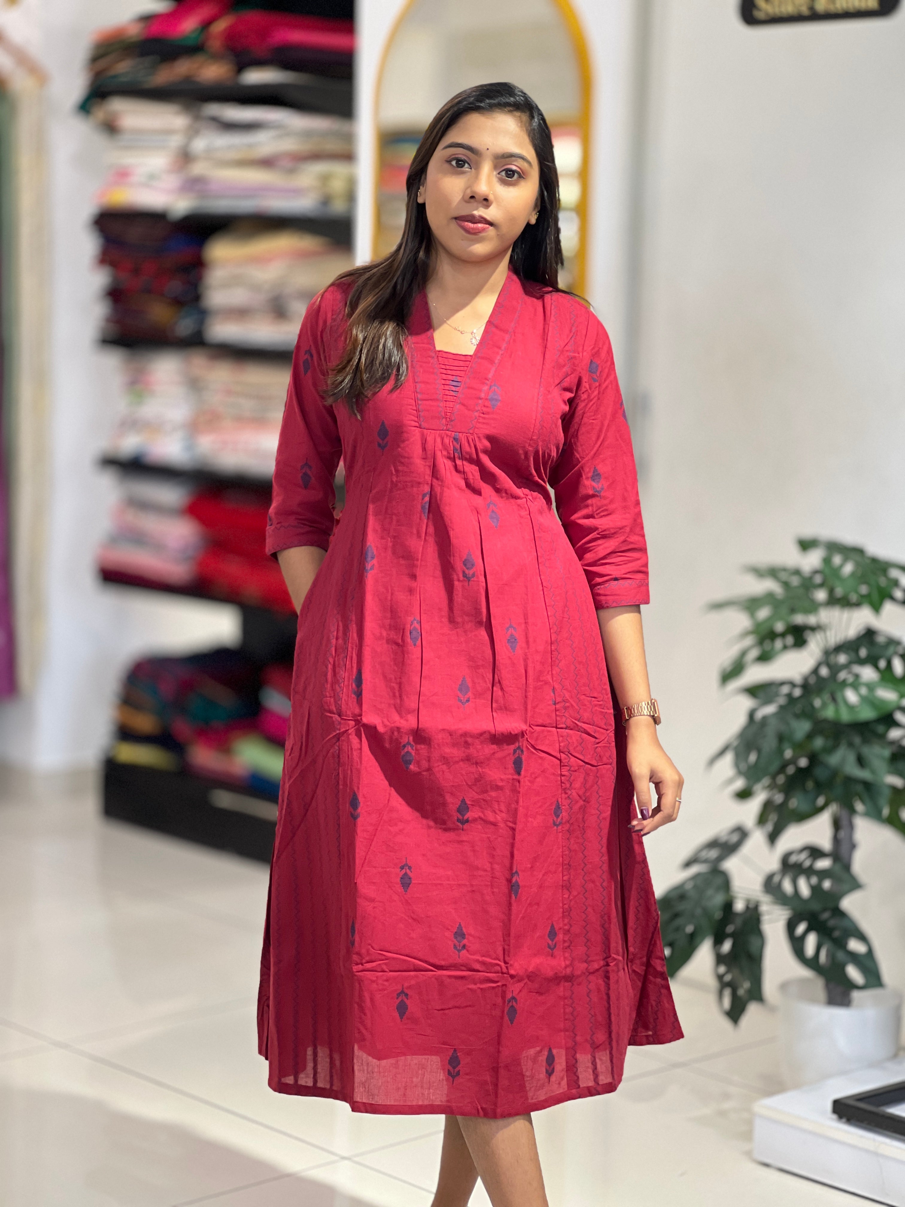 Thread Woven Cotton Kurta | SV293