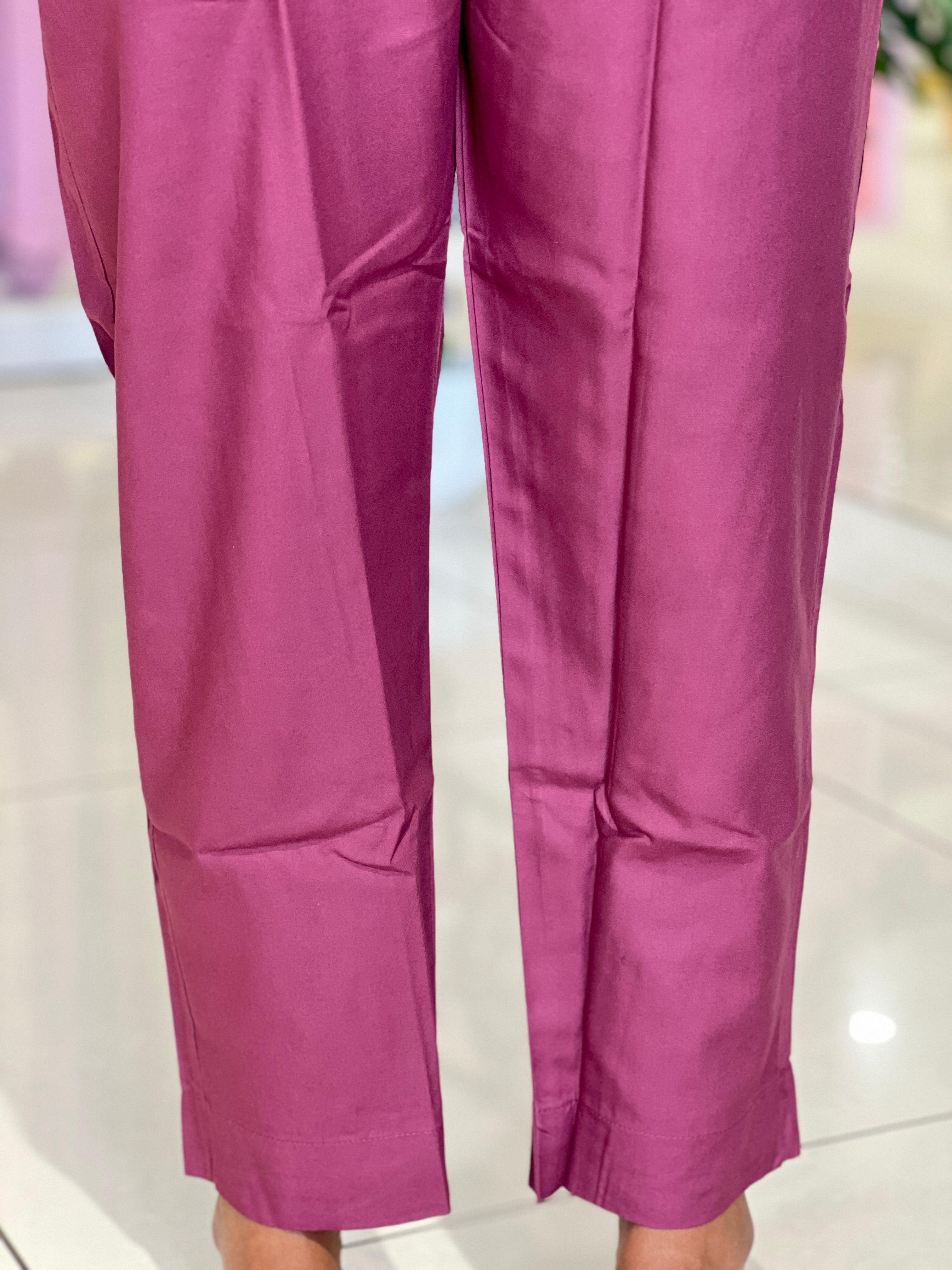 Solid Straight Fit Cotton Bottom | VSI176