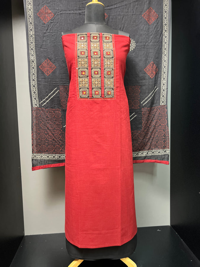 Ajrakh Print Pattern Cotton Salwar Set | DE104