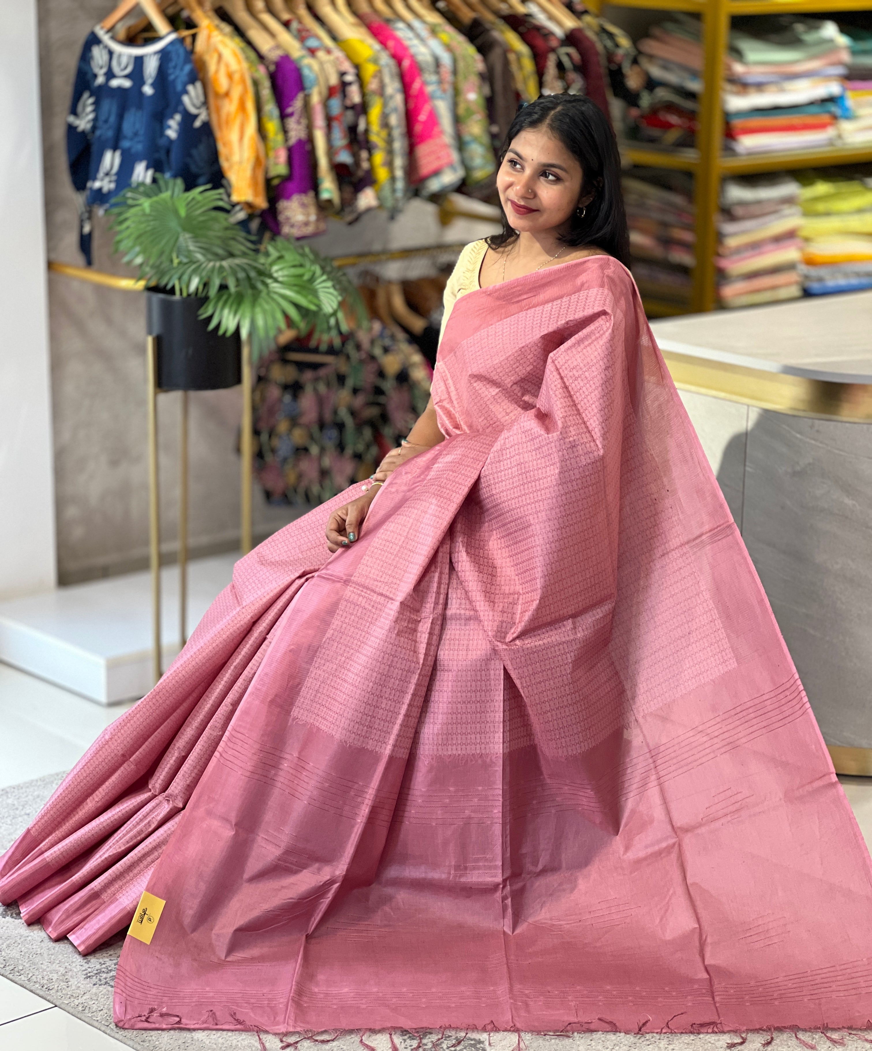 Thread Weaving Tussar Finish Saree | PNS120