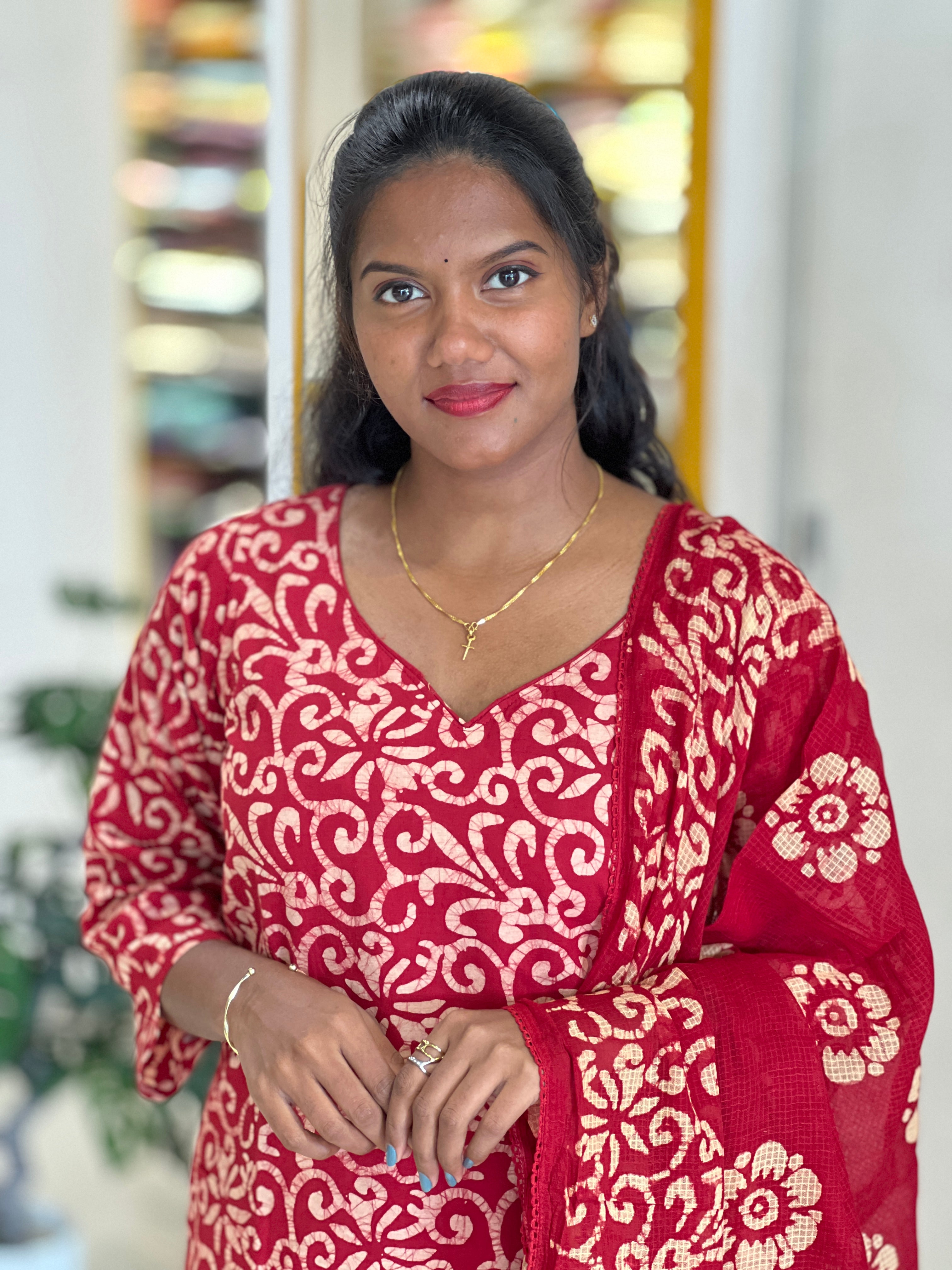 Batik Printed Cotton Kurta Set | SLM171