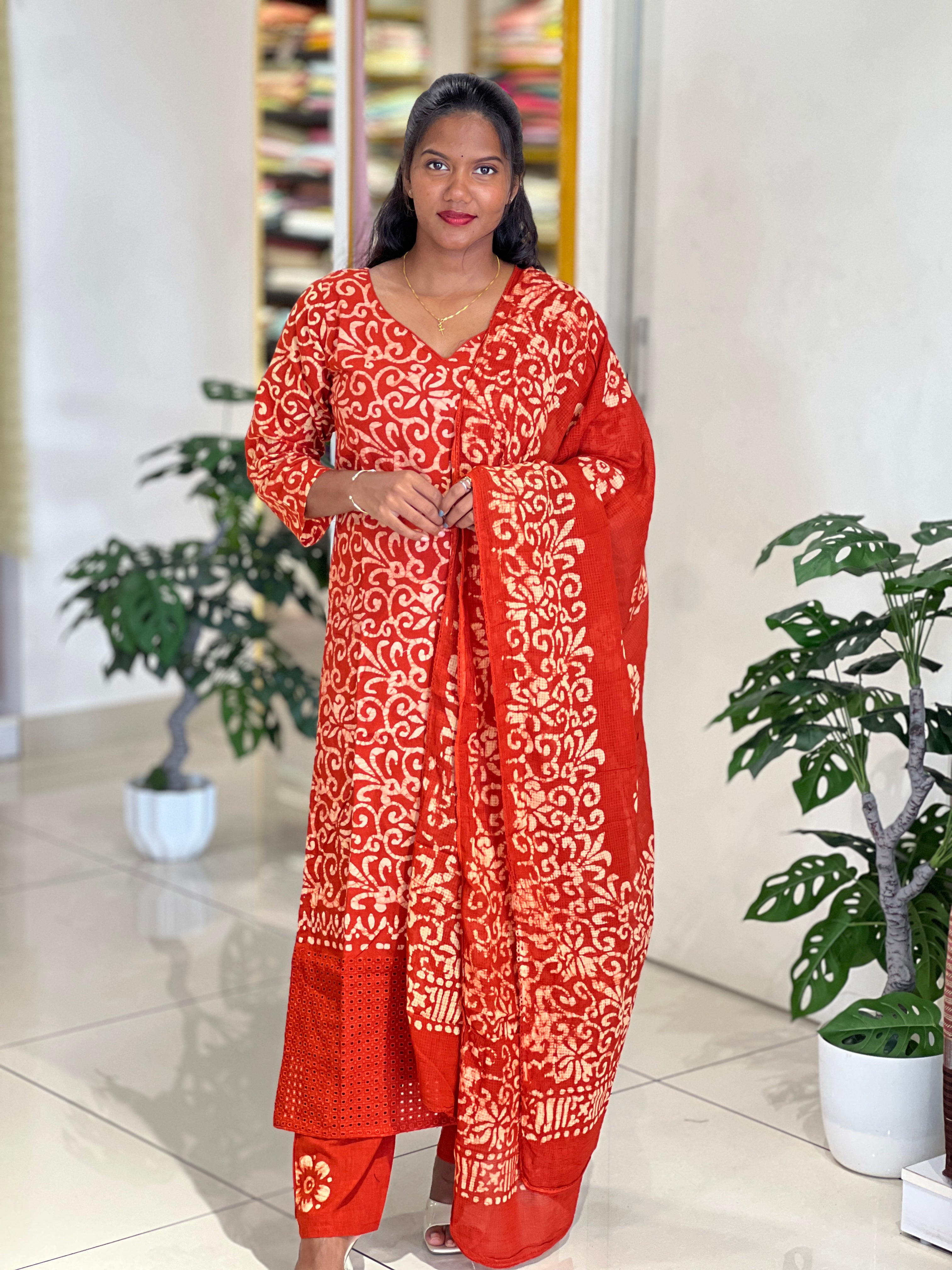 Batik Printed Cotton Kurta Set | SLM170