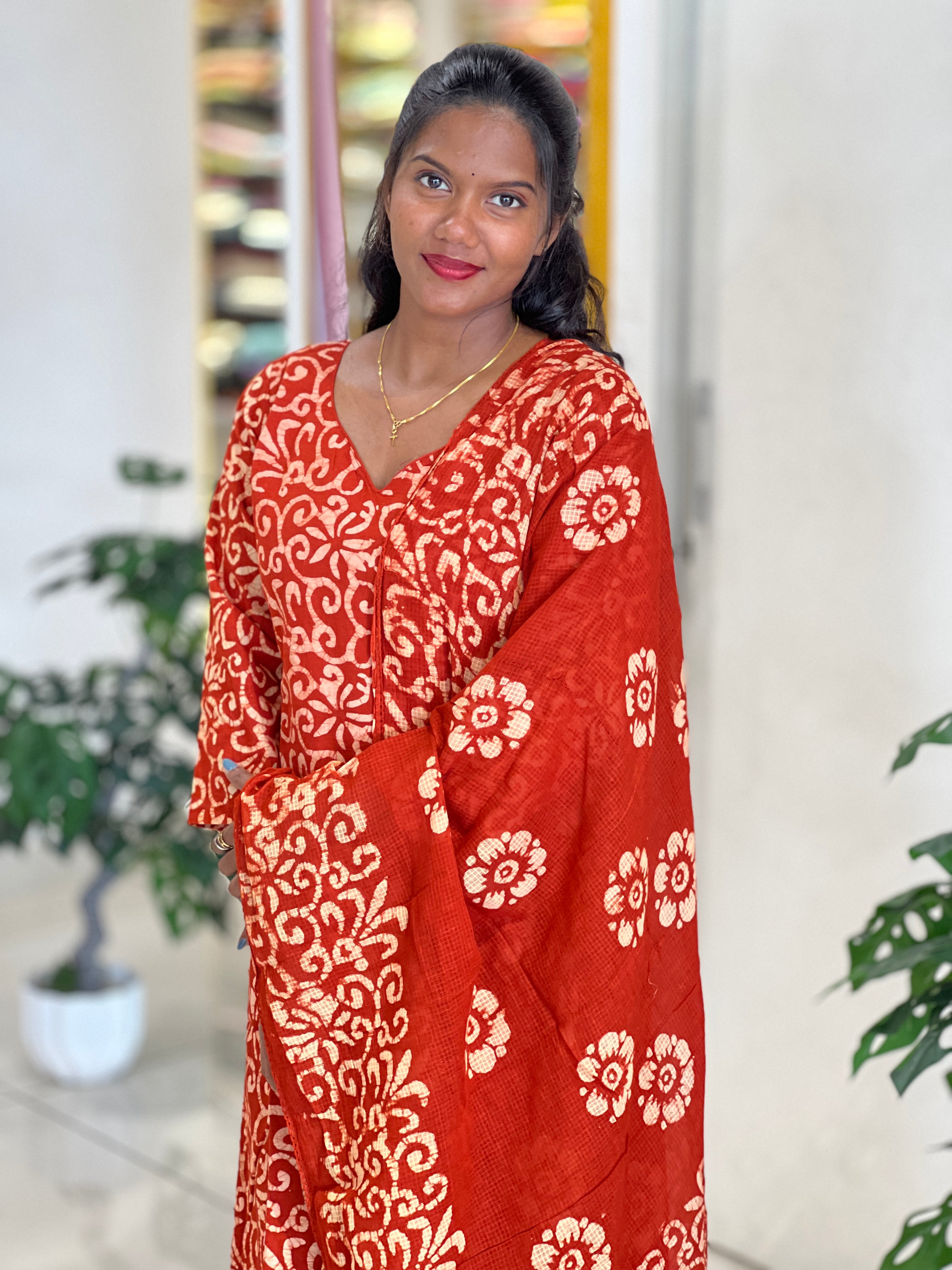 Batik Printed Cotton Kurta Set | SLM170