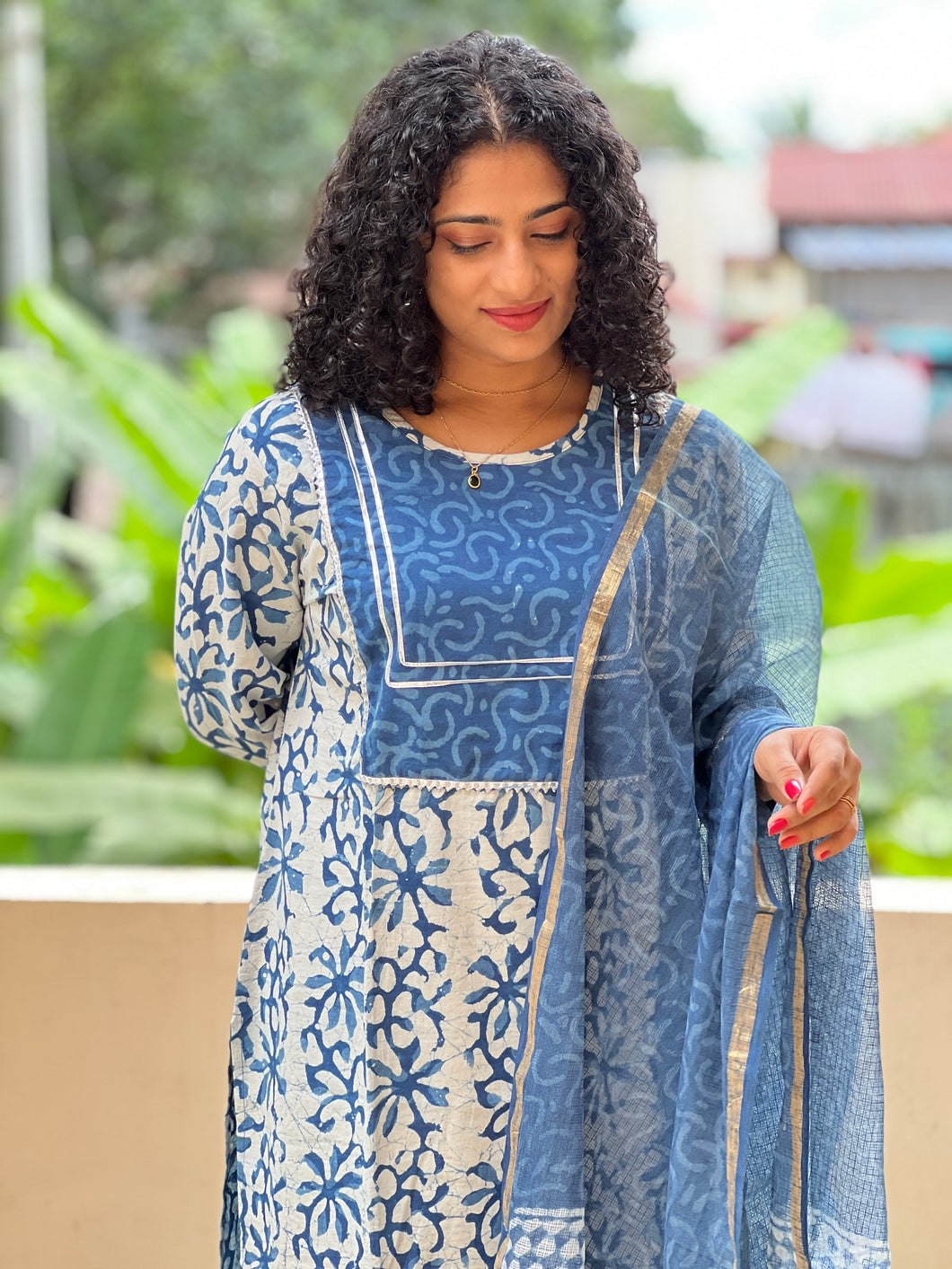 Block Printed Cotton Kurta Set  | VFC247