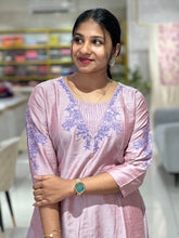 Machine Embroidery Semi Silk Kurta | TAL117