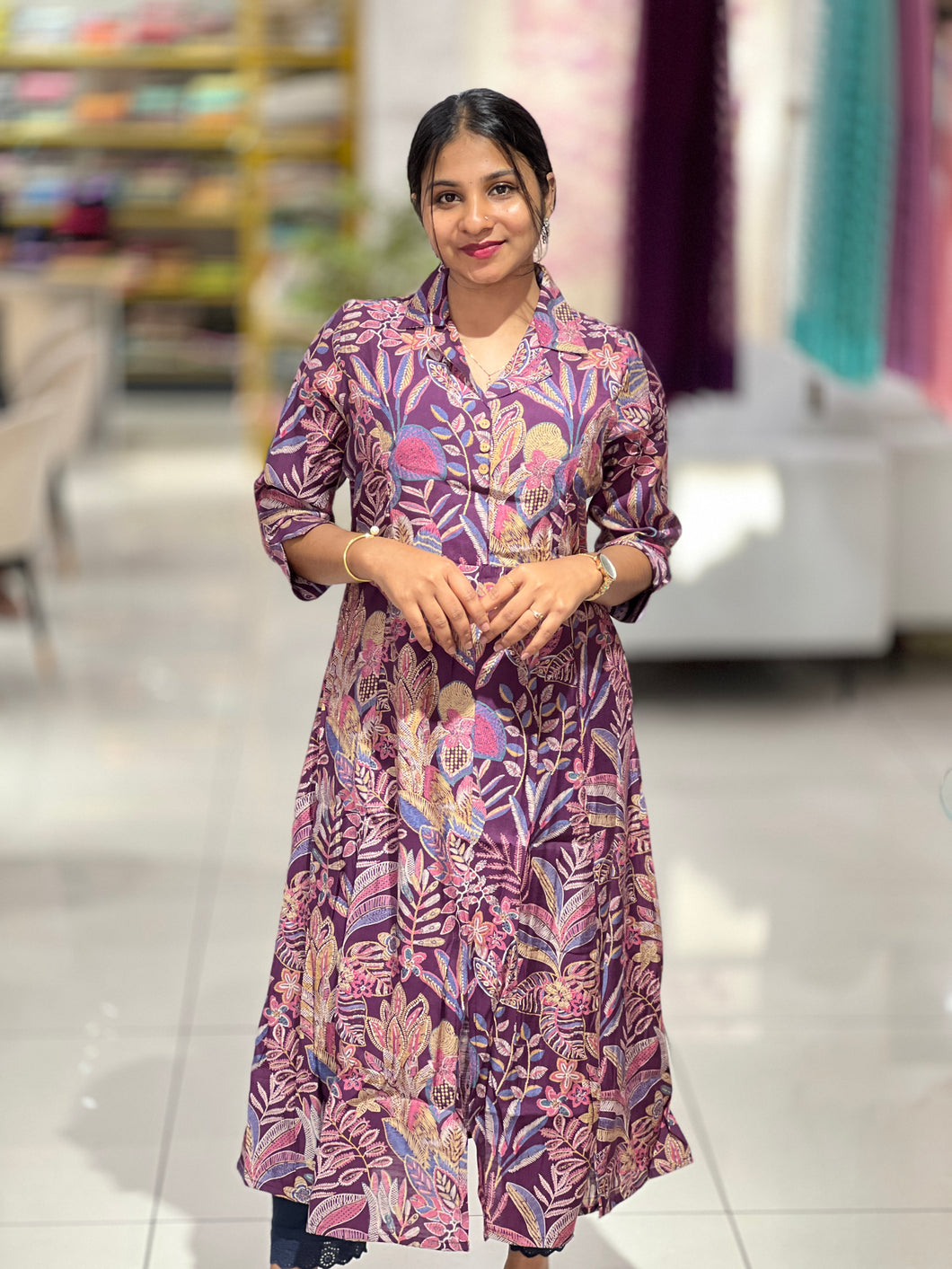 Digital Printed Muslin Finish Kurta | TAL119