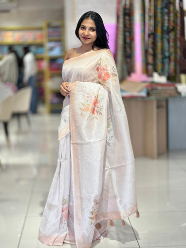 Digital Printed Pattern Tissue Organza Saree | BLD1112