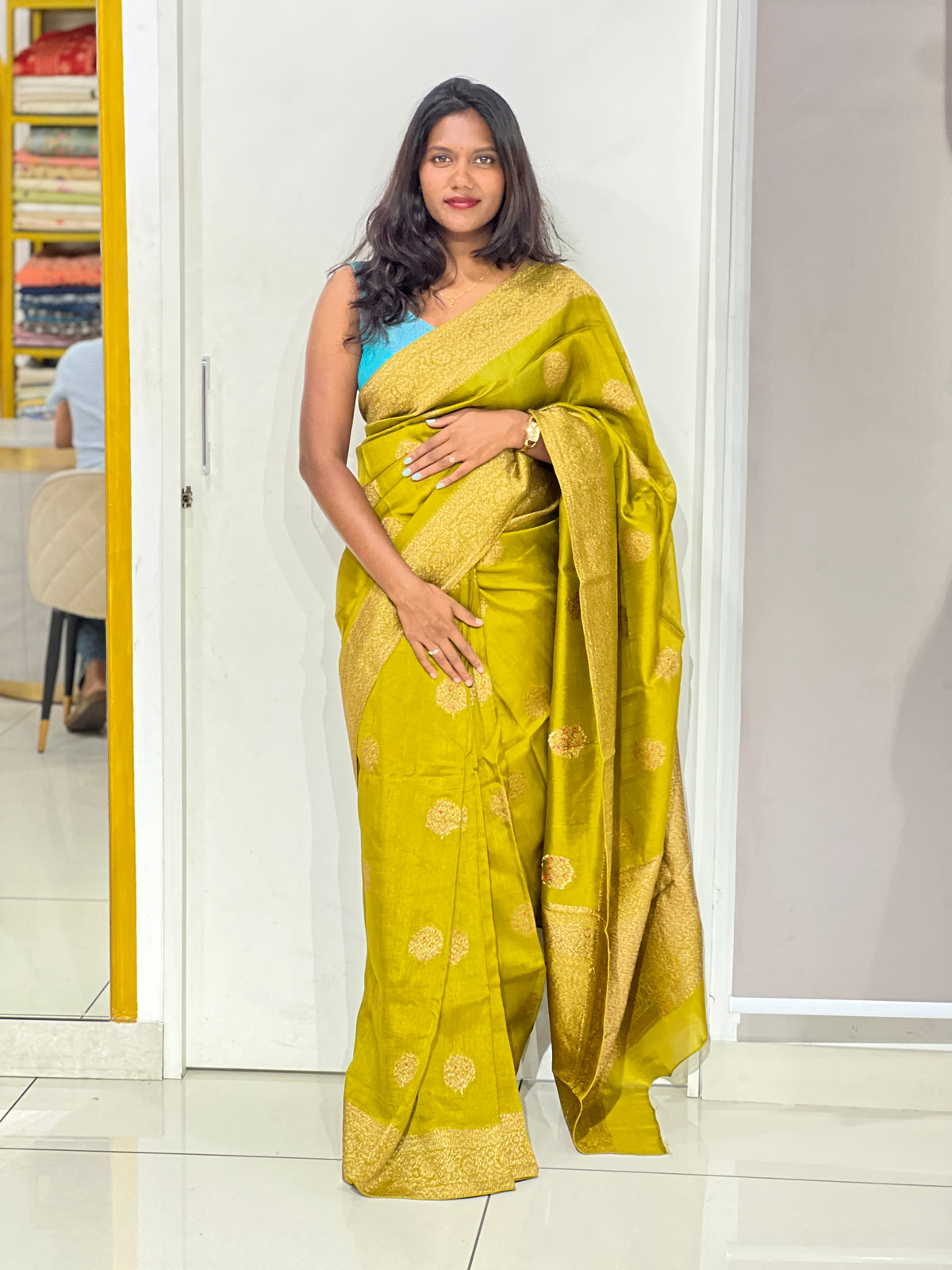 Meenakari Buta Pattern Semi Tussar Saree  | YNG1764