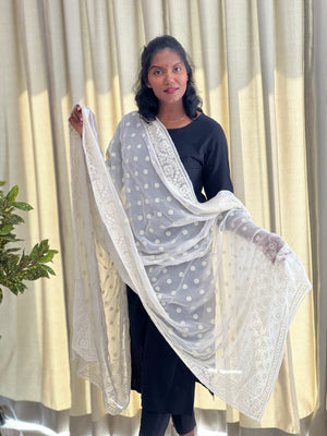Embroidery Patterned Georgette Dupatta | AH662