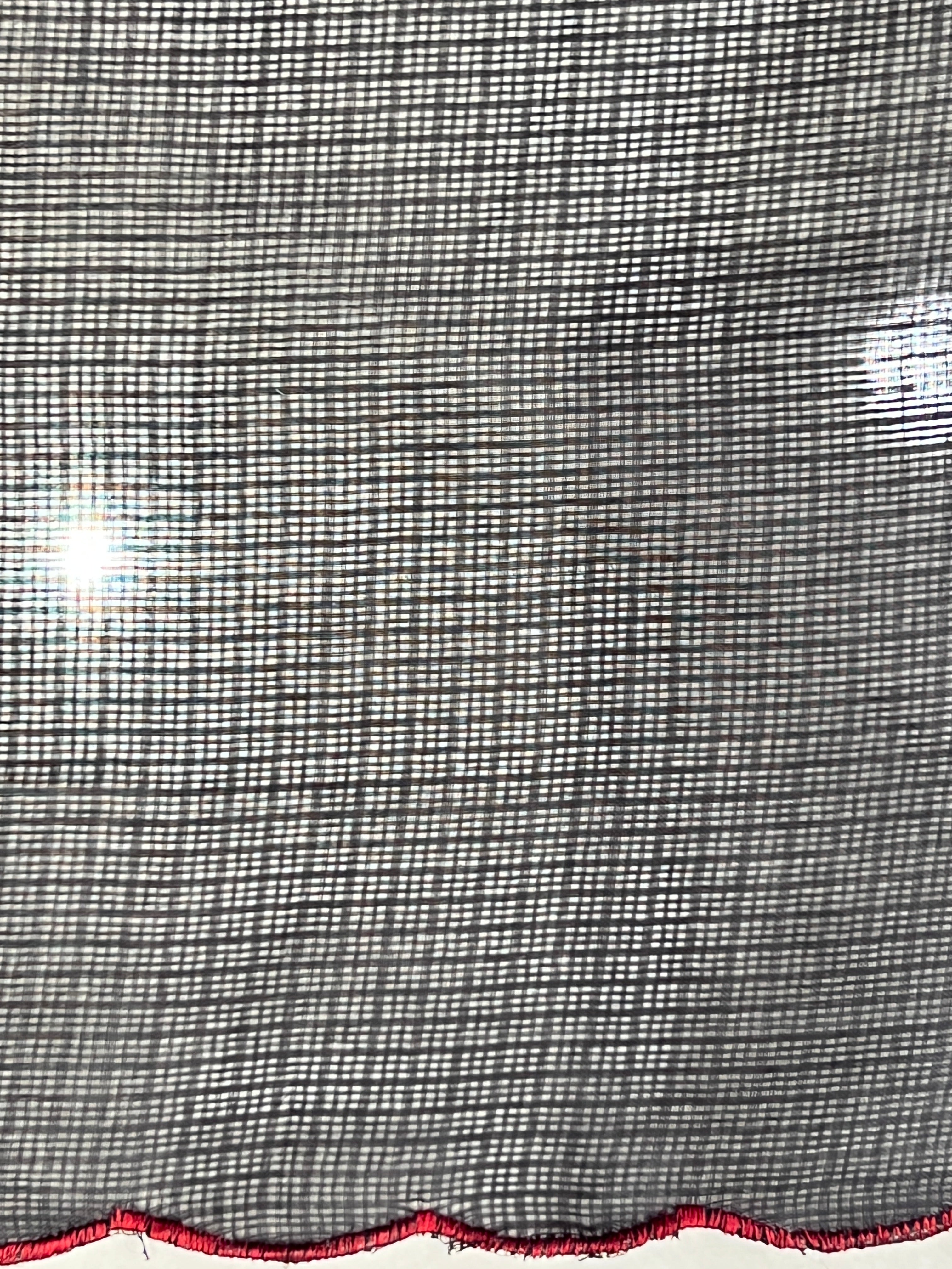 Floral Machine Embroidery Detailed Silky Kota Saree | HT350