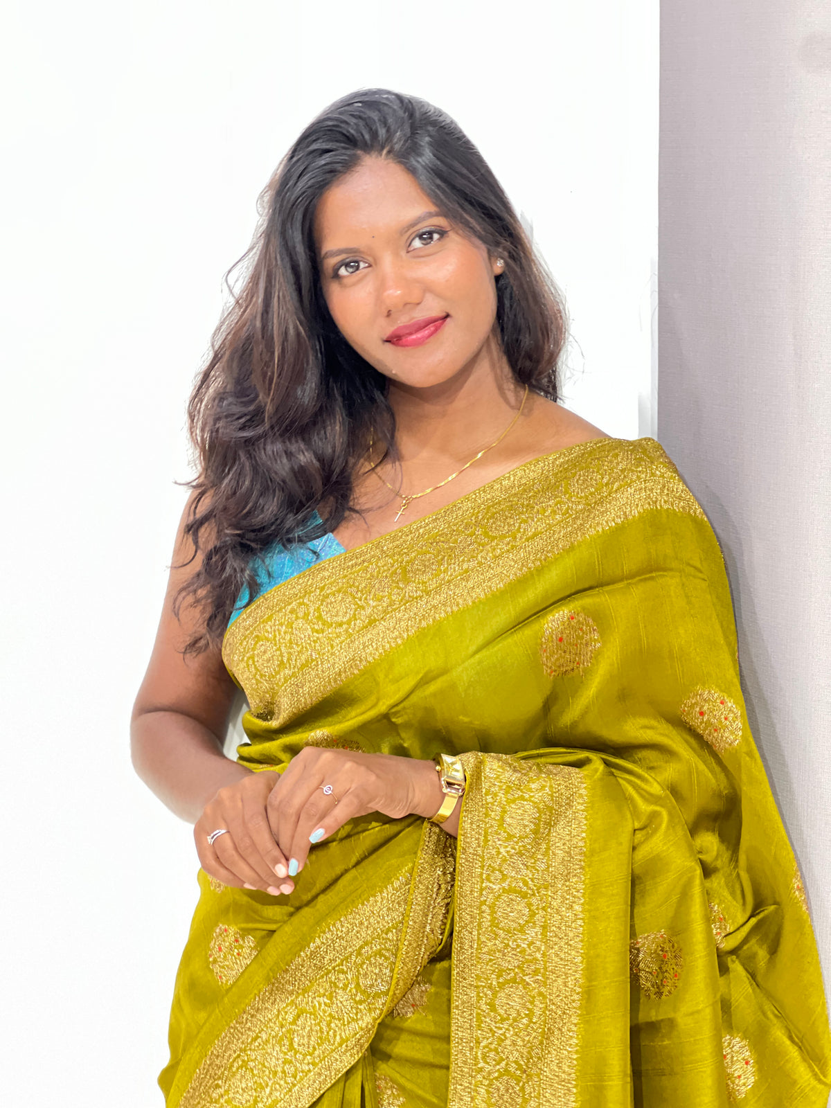 Meenakari Buta Pattern Semi Tussar Saree  | YNG1764