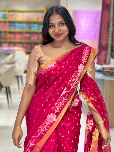 Traditional Jamdani Weaving Cotton Saree | RP741