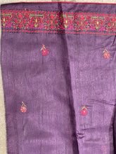 Machine Embroidery Detailed Tussar Saree | SUN415