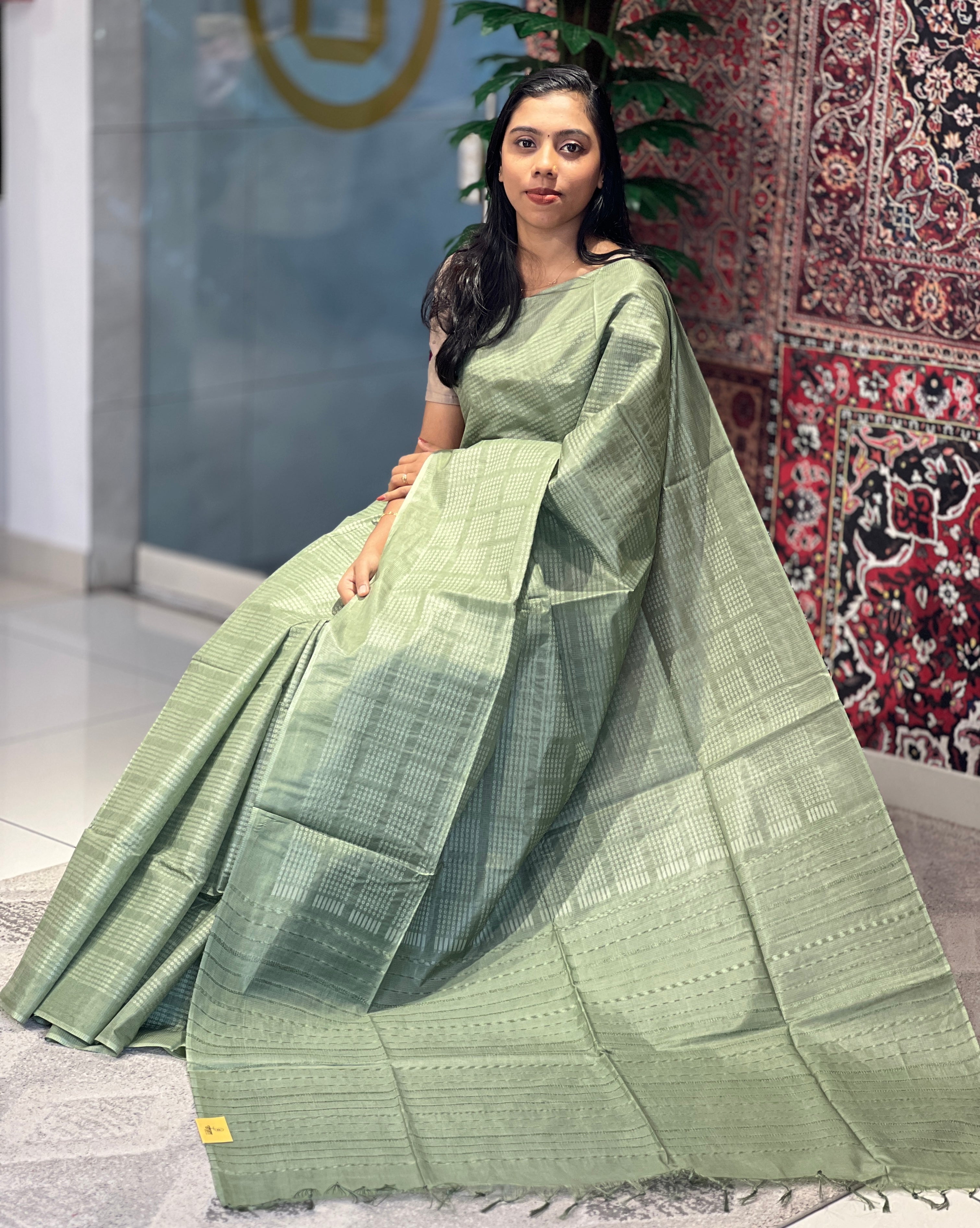 Thread Weaving Tussar Finish Saree | PNS137