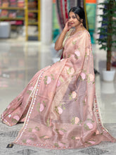 Floral Embroidered Silk Organza Saree | YNG539