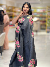Cut Work With Floral Embroidered Semi Tussar Saree | SUN439
