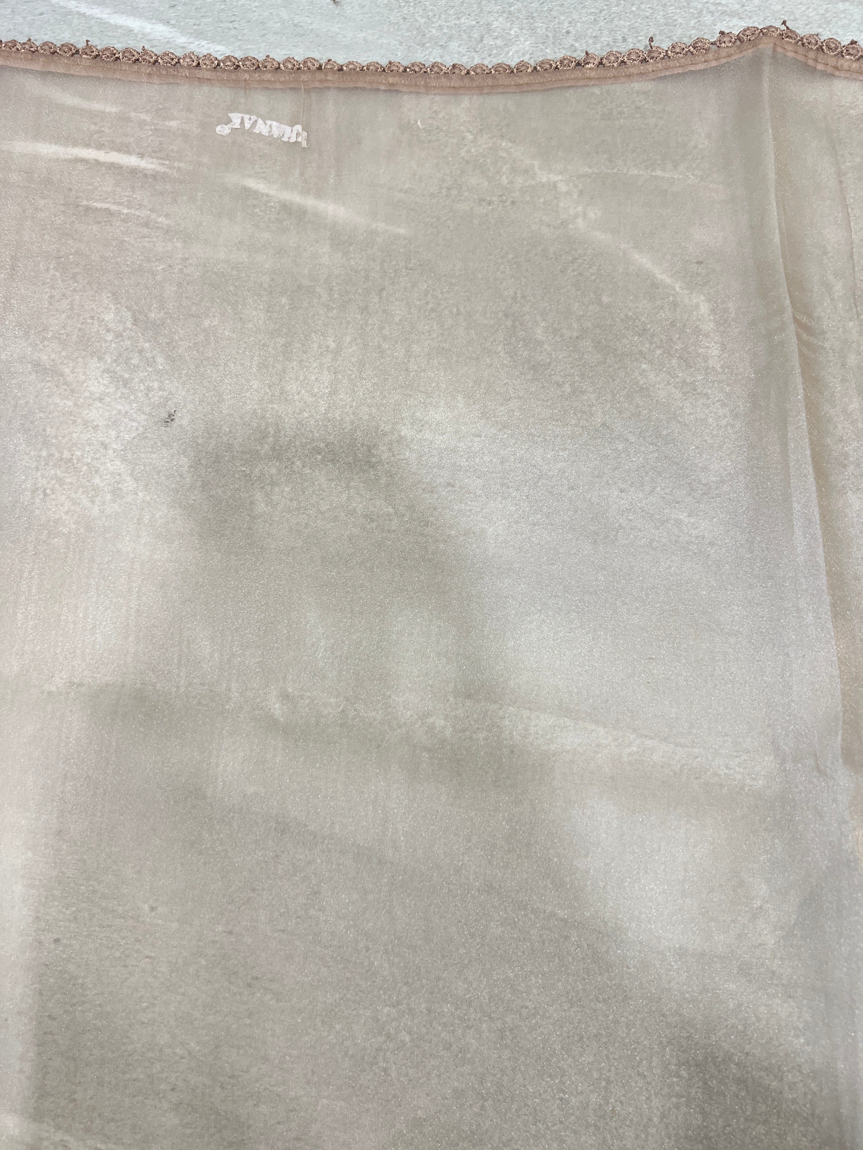 Floral Cross Stitch Embroidered Shimmer Organza Saree | BLD1490