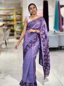 Cutwork Detailed Semi Tussar Saree | SUN410