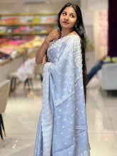 Embroidery With Sequence Highlighted Semi Tussar Saree | SUN418