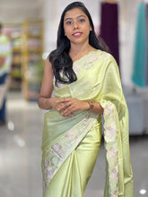 Point Embroidery Floral Patterned Semi Tussar Saree | SUN417