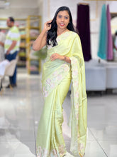 Point Embroidery Floral Patterned Semi Tussar Saree | SUN417