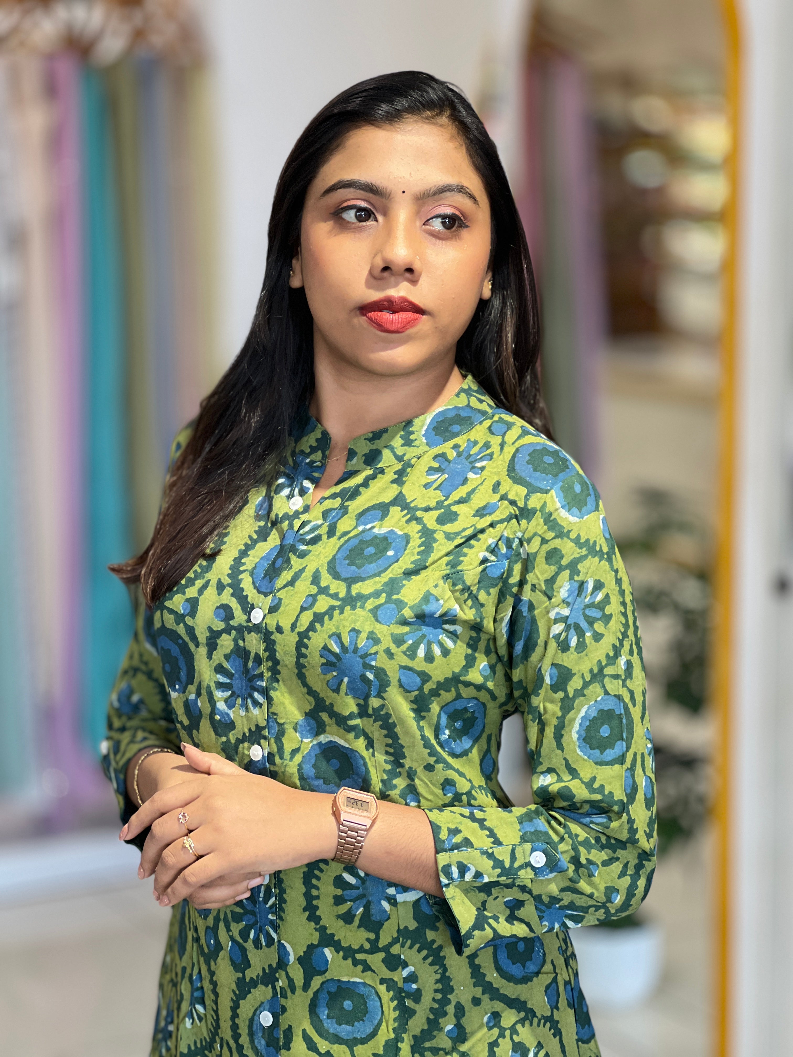 Printed Cotton Kurta | OMF148