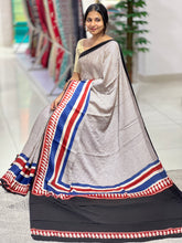 Stripe Print Patterned Modal Saree | JKL527