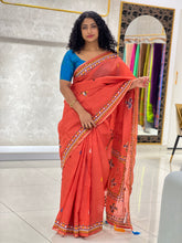 Hand Embroidery Chanderi Saree | RP522